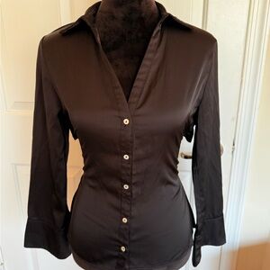 Zara Black Button-Down Shirt for Women